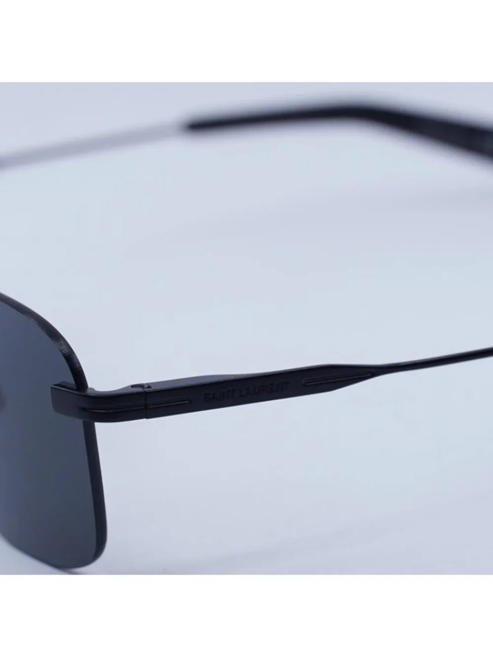 Saint Laurent SL744 001 Sunglasses Black Square Frame, Black Lenses